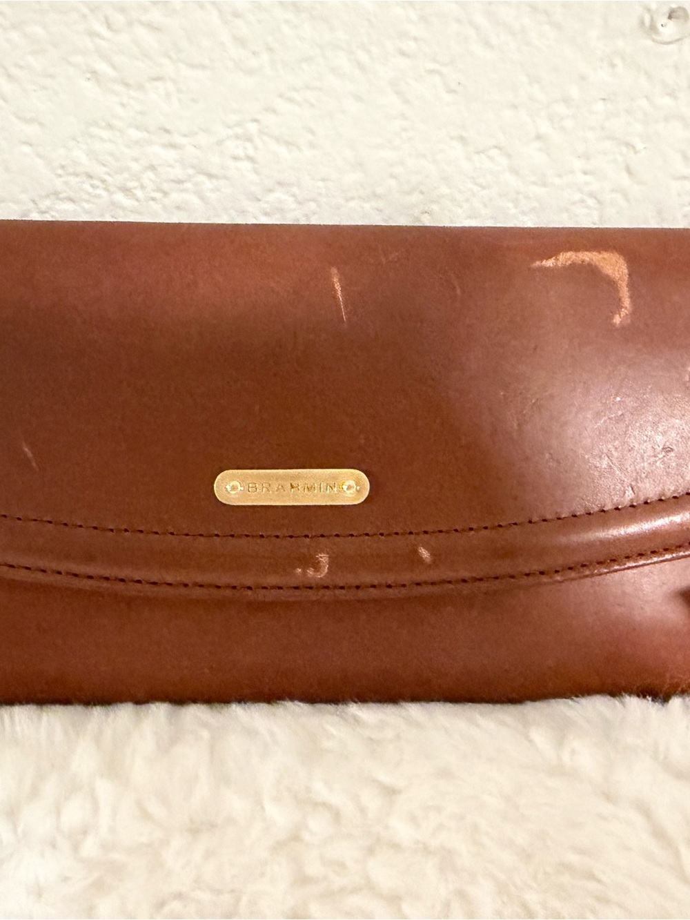 Brahmin Chestnut Brown Leather Wallet